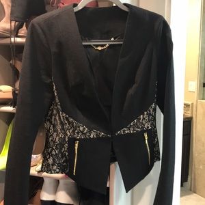 Bebe black lace blazer